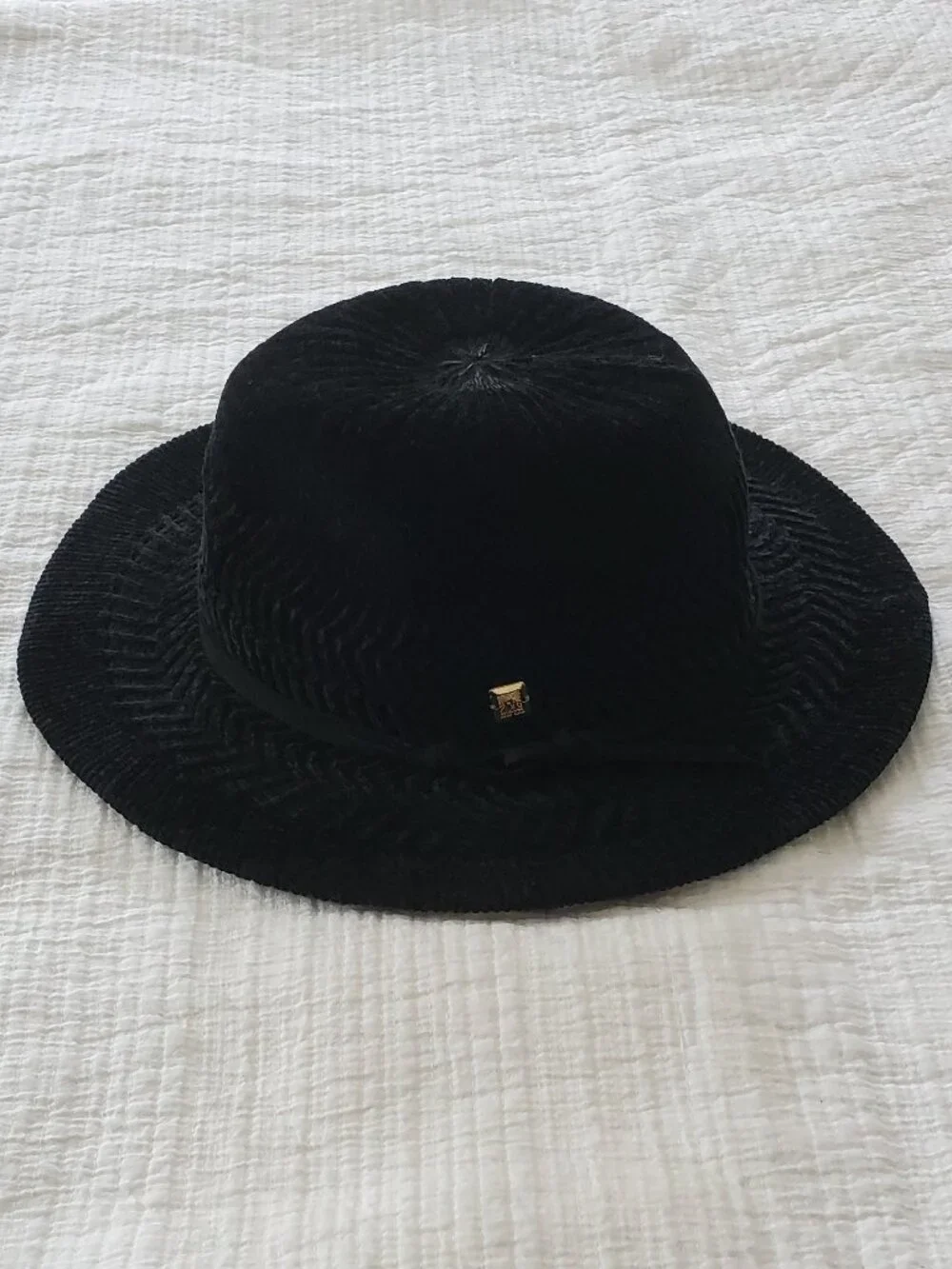 Anne Klein Soft Black Woven Hat